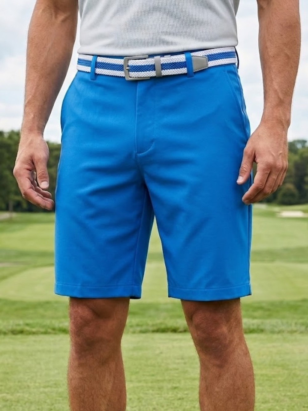 Men's Size 30 Nike Tour Performance Golf Shorts Dri-Fit Blue Flat Front